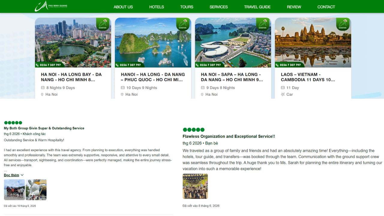 Phu Minh Quang Travel is a reliable travel companion