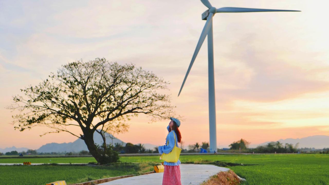 Thời điểm check in đẹp nhất tại đồng quạt gió