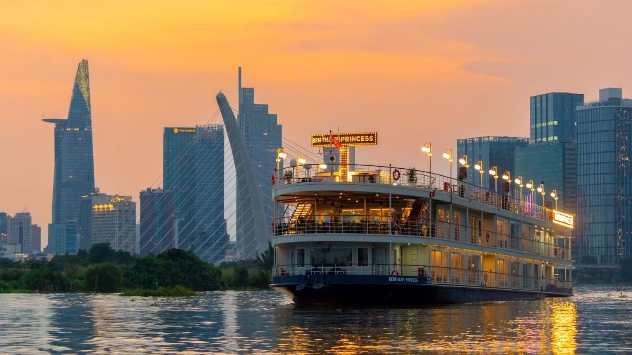 Watch sunset and have dinner on a Saigon River cruise